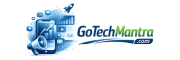 GoTechMantra modern tech logo with blue gradient minimalist digital design