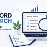 keyword research example using Google search results with autocomplete and people also ask