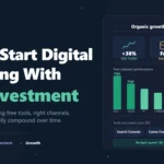 Beginner learning digital marketing with zero investment using SEO social media and content marketing strategies