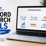 Dashboard view of popular free keyword research tools used by bloggers for SEO and content planning