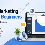 Email marketing analytics dashboard showing open rate, click-through rate, conversions, unsubscribe rate, and campaign performance metrics for beginners.