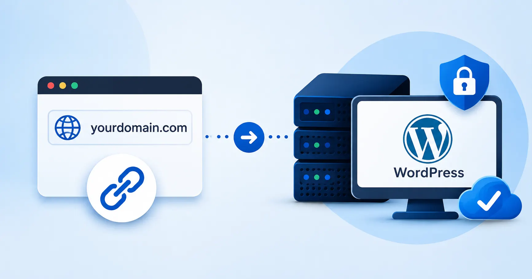 how to connect domain to WordPress hosting