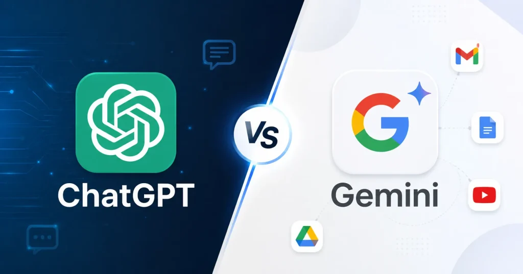 ChatGPT vs Gemini AI comparison in 2026