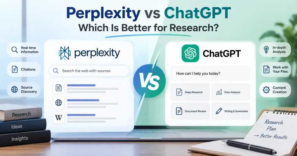 Perplexity vs ChatGPT comparison for research