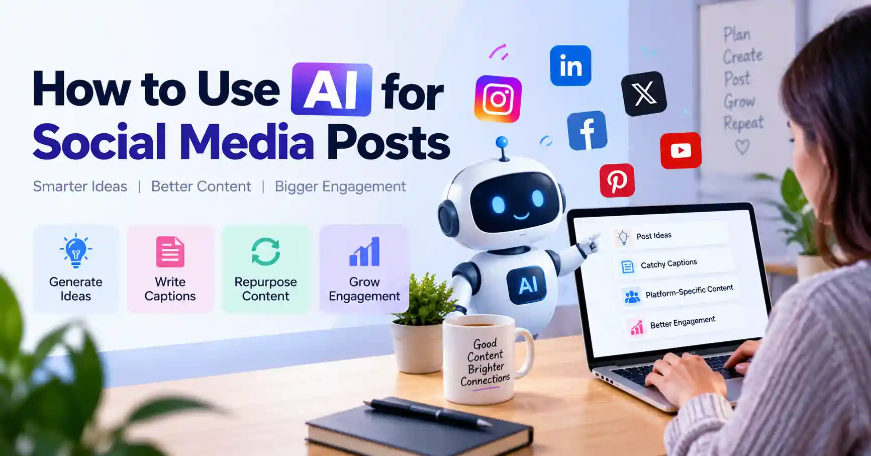 How to use AI for social media posts