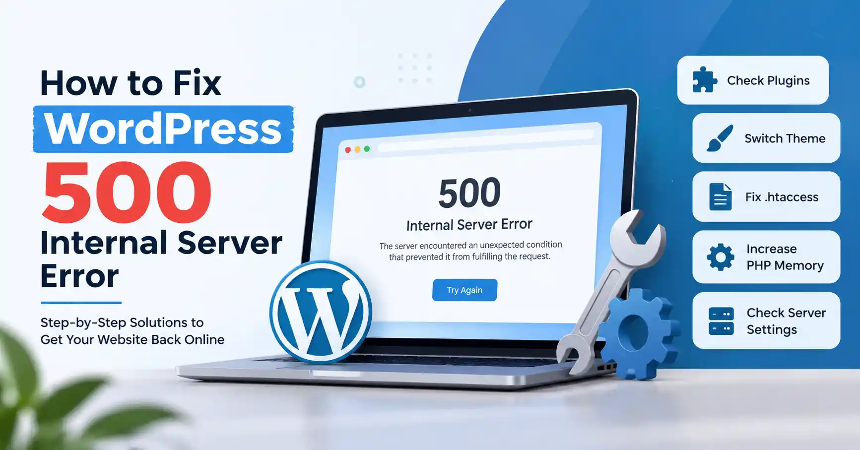 How to fix WordPress 500 Internal Server Error