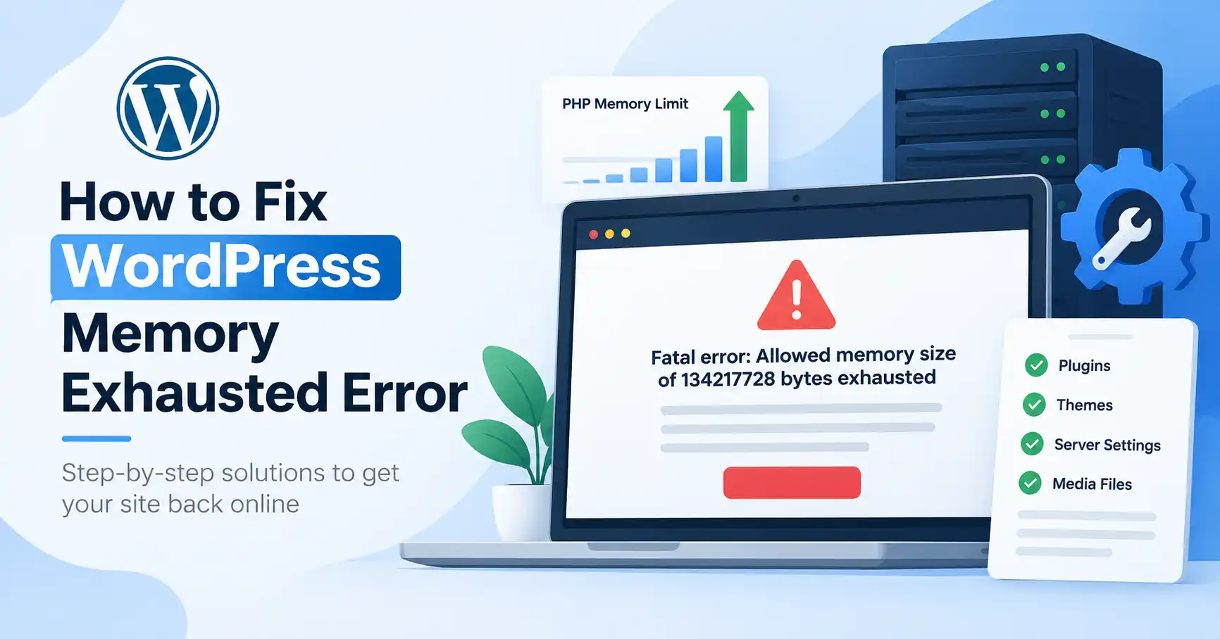 WordPress memory exhausted error troubleshooting
